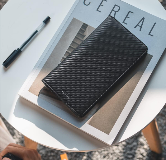 VULKIT RFID Blocking Passport Wallet – Slim Bifold Travel Organizer with Premium Nappa Leather, Holds Passport, Cards, Cash, Air Tickets – Ideal for Men & Women Travelers