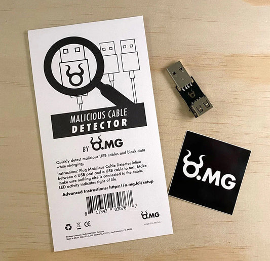Malicious Cable Detector by O.MG: Device designed to detect and identify malicious cables that may compromise data security, ensuring safe connections for your electronic devices.