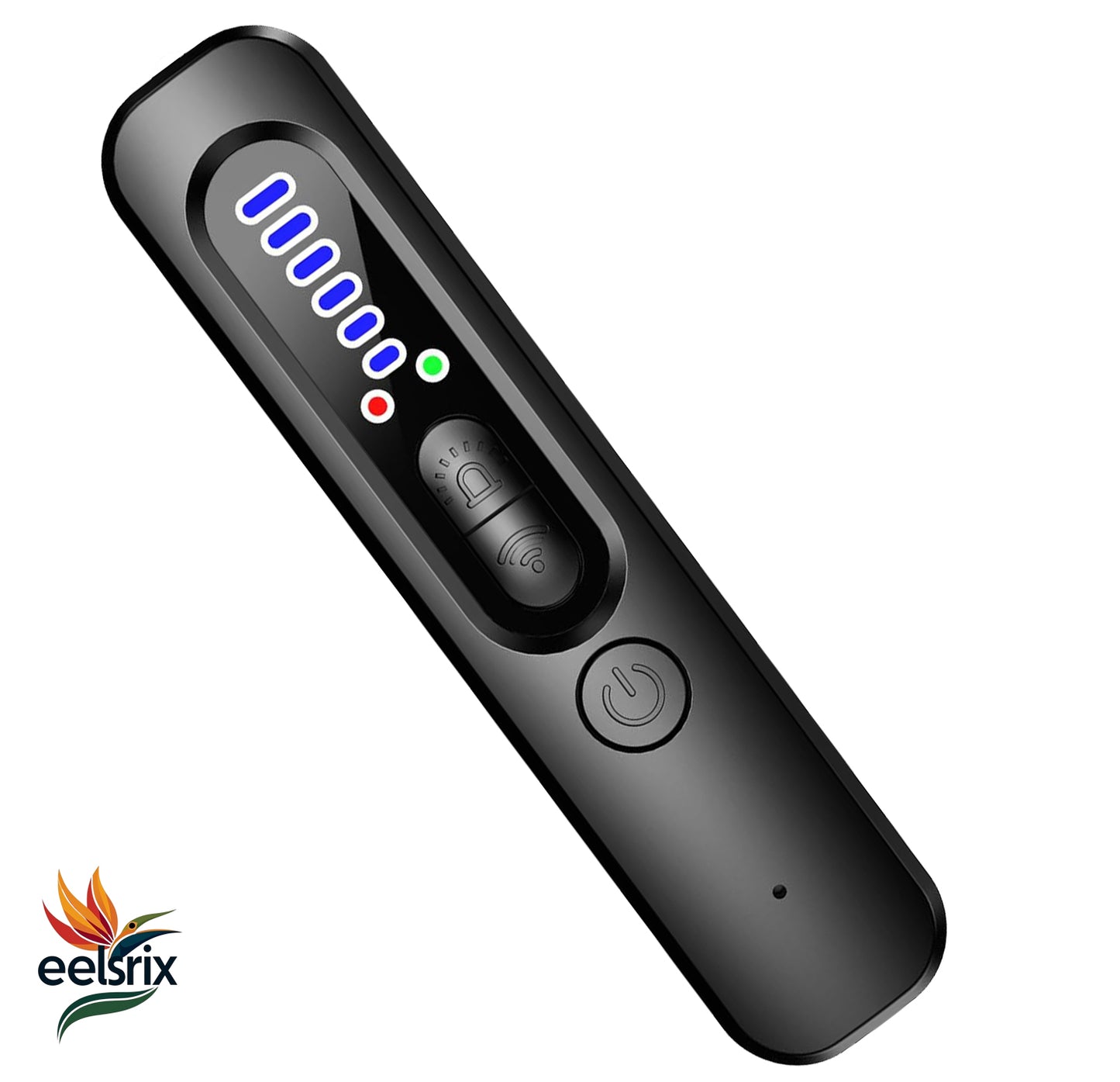 Portable Spy Camera and GPS Tracker Detector: Handheld device detecting hidden cameras and GPS trackers in offices, cars, hotels, and during travel, enhancing personal privacy and security.