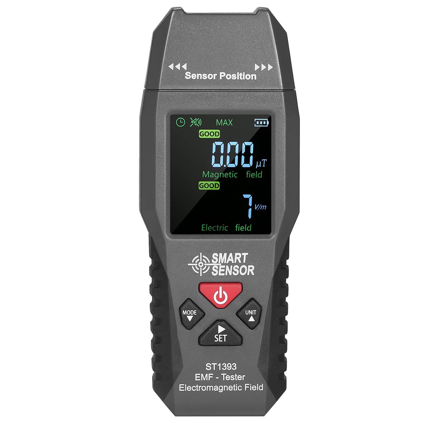 ST1393 Handheld EMF Meter & Radiation Tester: Portable device measuring electromagnetic field (EMF) radiation levels, assisting in monitoring environmental exposure to ensure safety and compliance.