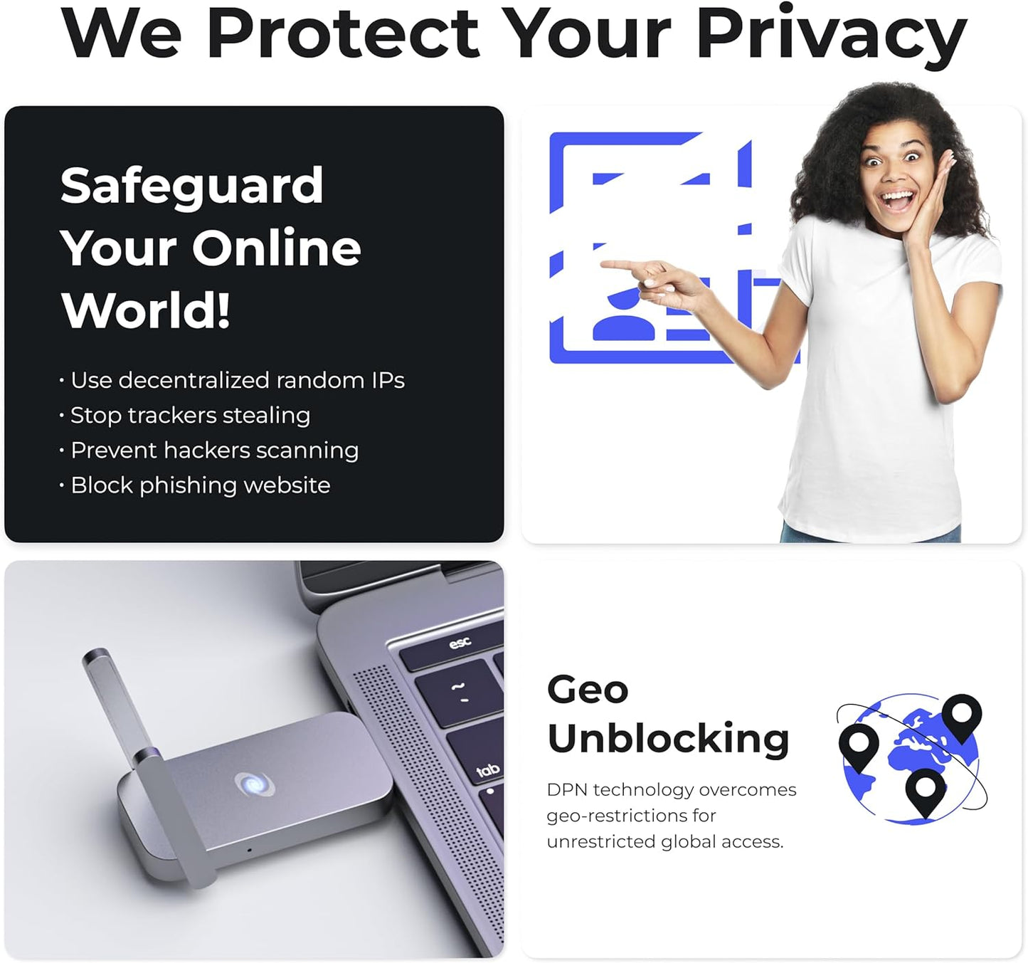 Deeper Connect Air – Pocket-Sized VPN Router: Compact VPN router offering decentralized, secure, and private internet access; supports simultaneous 4K streaming on multiple devices without subscription fees