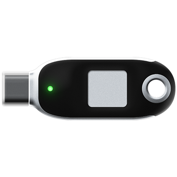 FT BioPass FIDO2 K26 – USB-C Biometric Security Key with Fingerprint Authentication, FIDO2/U2F Certified, FIPS 140-2 Level 2, Supports Windows Hello, Works with Major Platforms and Services