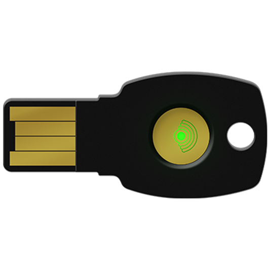FT ePass FIDO2 K9B Security Key – USB-A & NFC, FIDO2/U2F Certified, Phishing-Resistant 2FA, HOTP Support, IP67 Rated, Compatible with Windows, macOS, Linux, Android, Chrome OS
