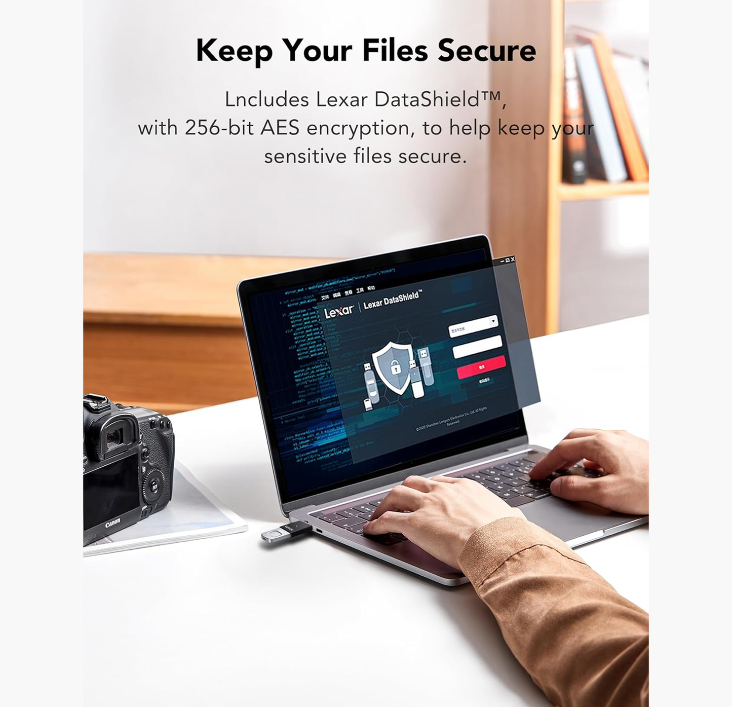 Lexar JumpDrive Fingerprint F35 PRO 128GB USB3.0 Flash Drive, Up to 400MB/s Read/300MB/s Write USB Stick, 10 Fingerprint IDs Allowed Memory Stick, USB