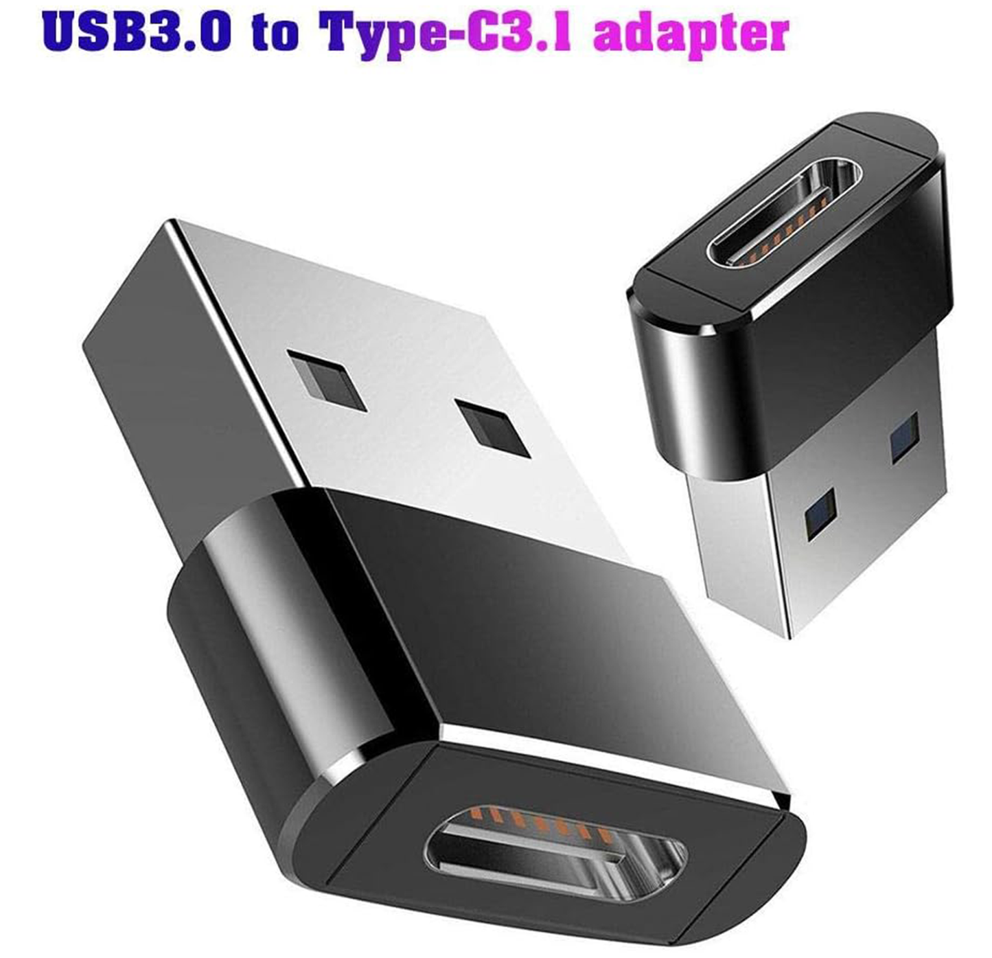 USB A Male to Type C Female Adapter Converter Connector Support Charging Data Transfer