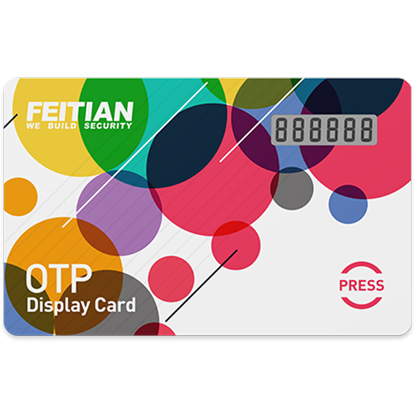 FT VC-200E OTP Token – OATH-TOTP Compliant, E-Ink Display, Waterproof IP68, 5-Year Battery, Zero Software, ISO7816, Secure 2FA for Azure, Okta, PingID, and More