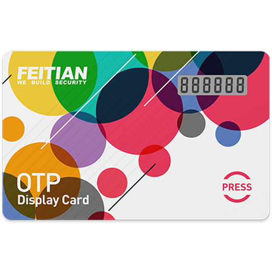 FT VC-200E OTP Token – OATH-TOTP Compliant, E-Ink Display, Waterproof IP68, 5-Year Battery, Zero Software, ISO7816, Secure 2FA for Azure, Okta, PingID, and More