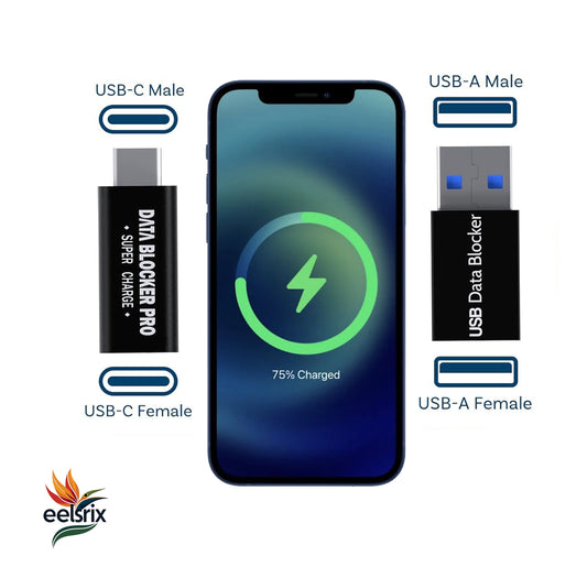 USB Data Blocker [2 Pack]: Secure charging adapters preventing data transfer during USB charging, protecting devices from juice jacking and potential data theft in public stations.